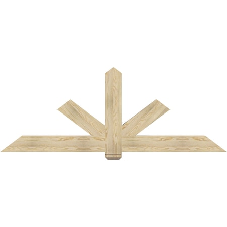 Ekena Millwork Kennewick Rough Sawn Timber Gable Bracket, Douglas Fir, 84"W x 31"H x 4"D x 6"F, 9/12 Pitch GBW084X31X0406KEN00RDF